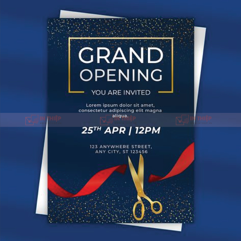 In Thiệp Khai Trương – Dấu Ấn Cho Ngày Trọng Đại 2025