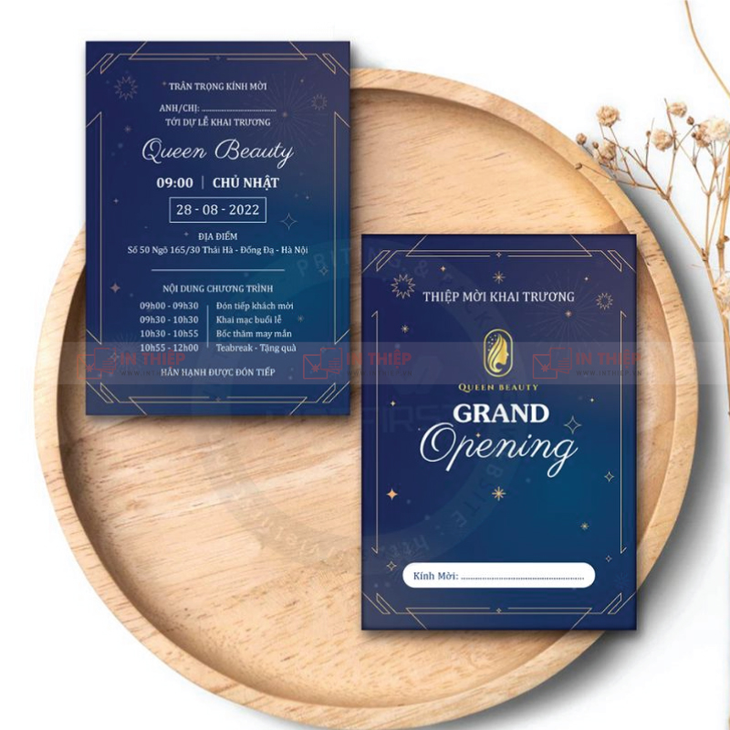 In Thiệp Khai Trương – Dấu Ấn Cho Ngày Trọng Đại 2025