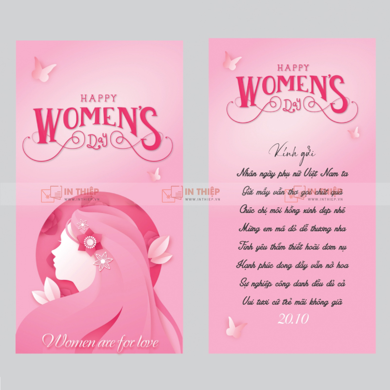 In Thiệp 20/10 Theo Yêu Cầu - Đẹp, Rẻ, Uy Tín